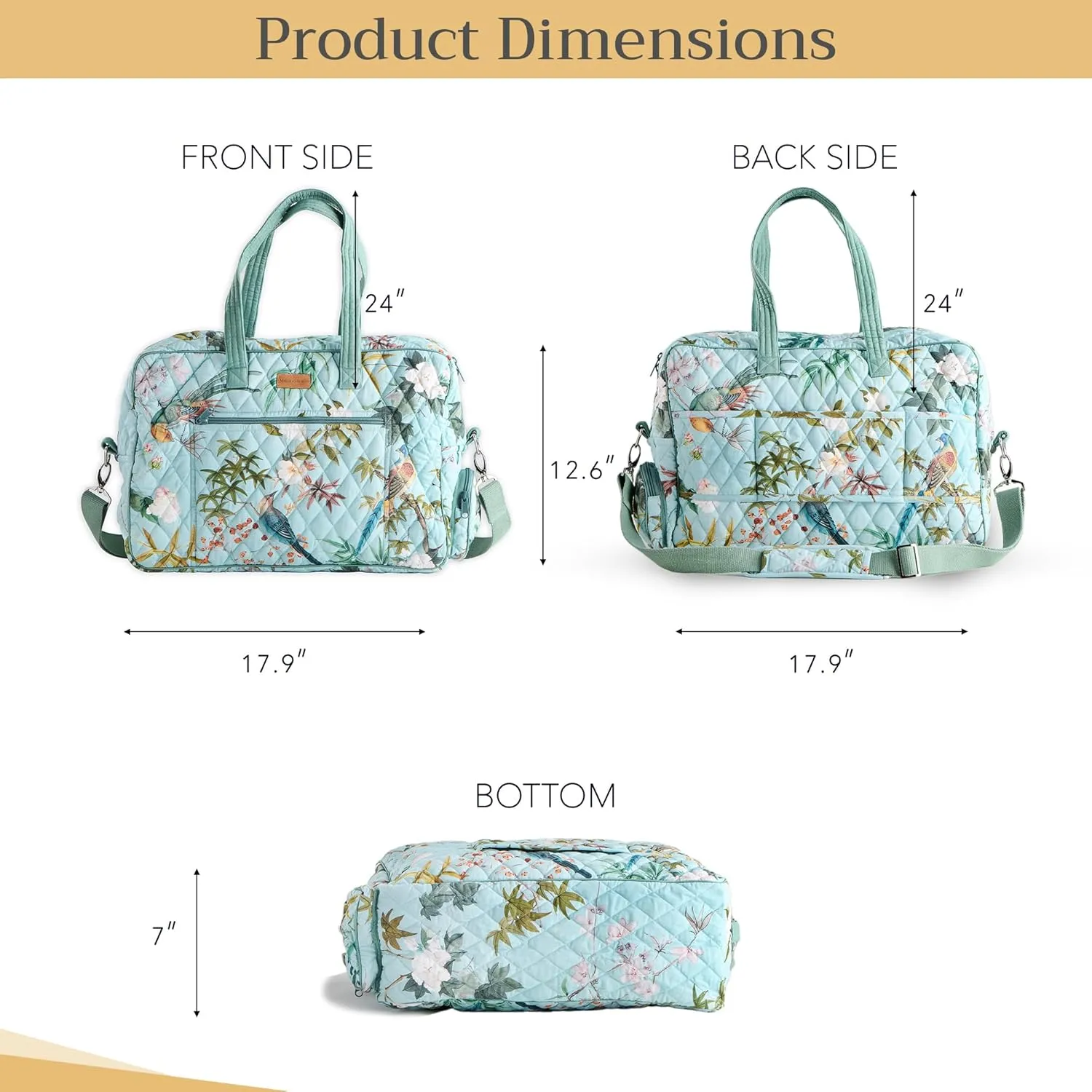 Maison d' Hermine 100% Cotton Handbag | Shoulder Bag | Shoulder Bag for the Beach | Shopping | Travel | Hiking | Women with Zip Pockets