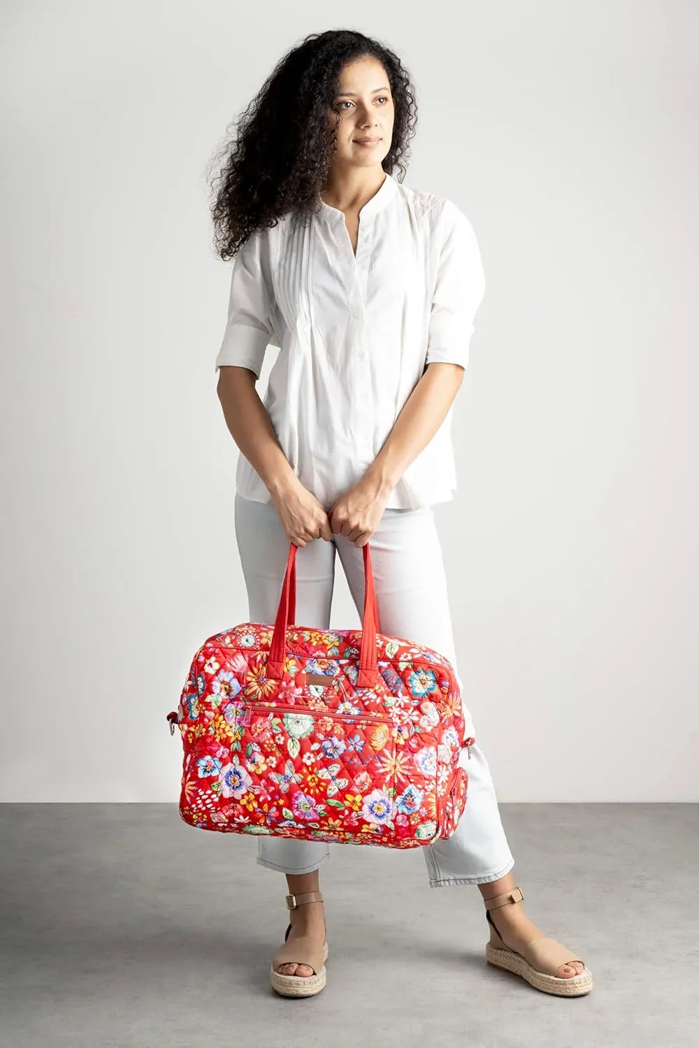 Maison d' Hermine 100% Cotton Handbag | Shoulder Bag | Shoulder Bag for the Beach | Shopping | Travel | Hiking | Women with Zip Pockets