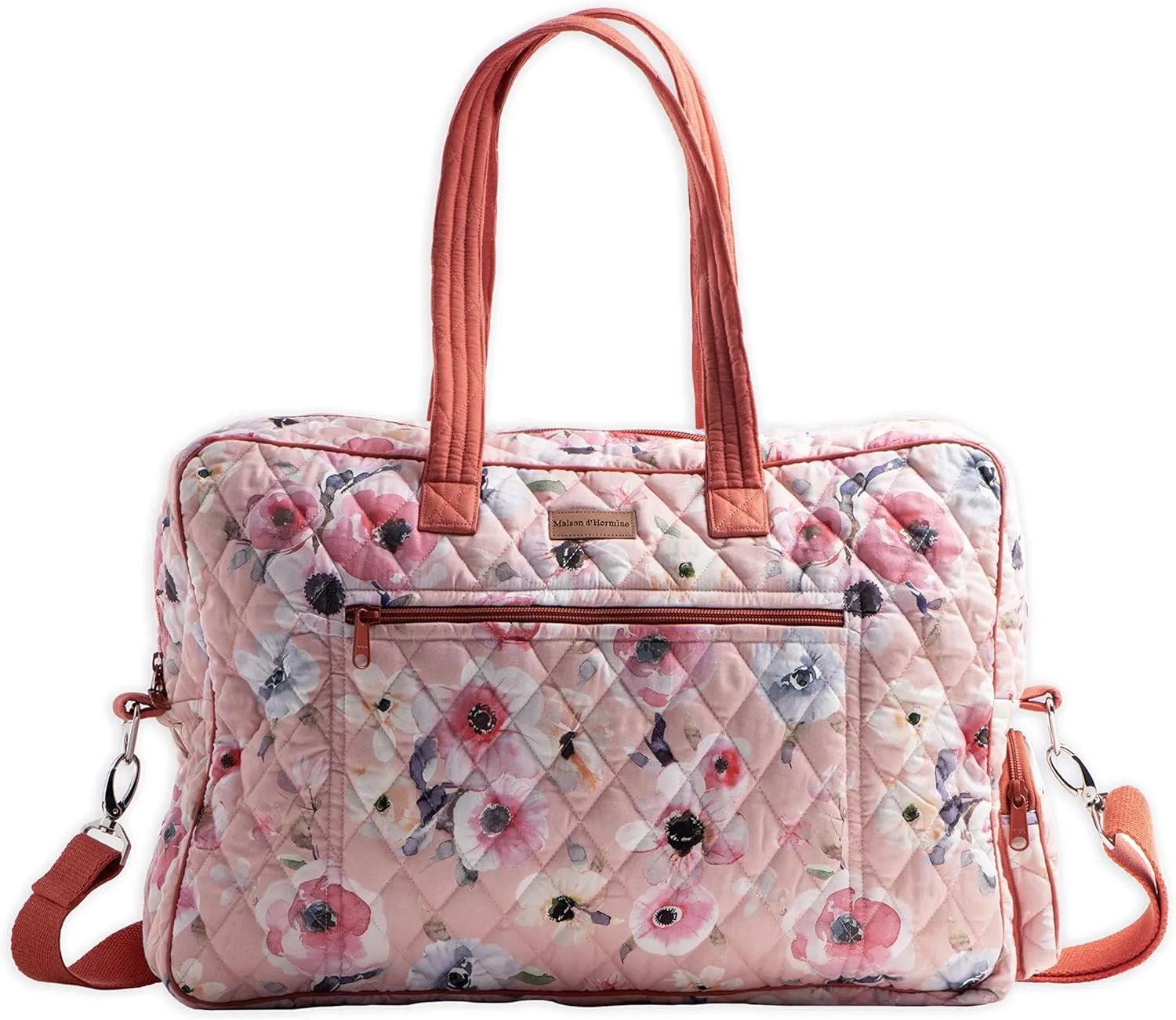 Maison d' Hermine Weekend Bag Cotton Quilted Duffel Overnight Luggage Weekender Gym Bag for Travel Men Women Family Trip
