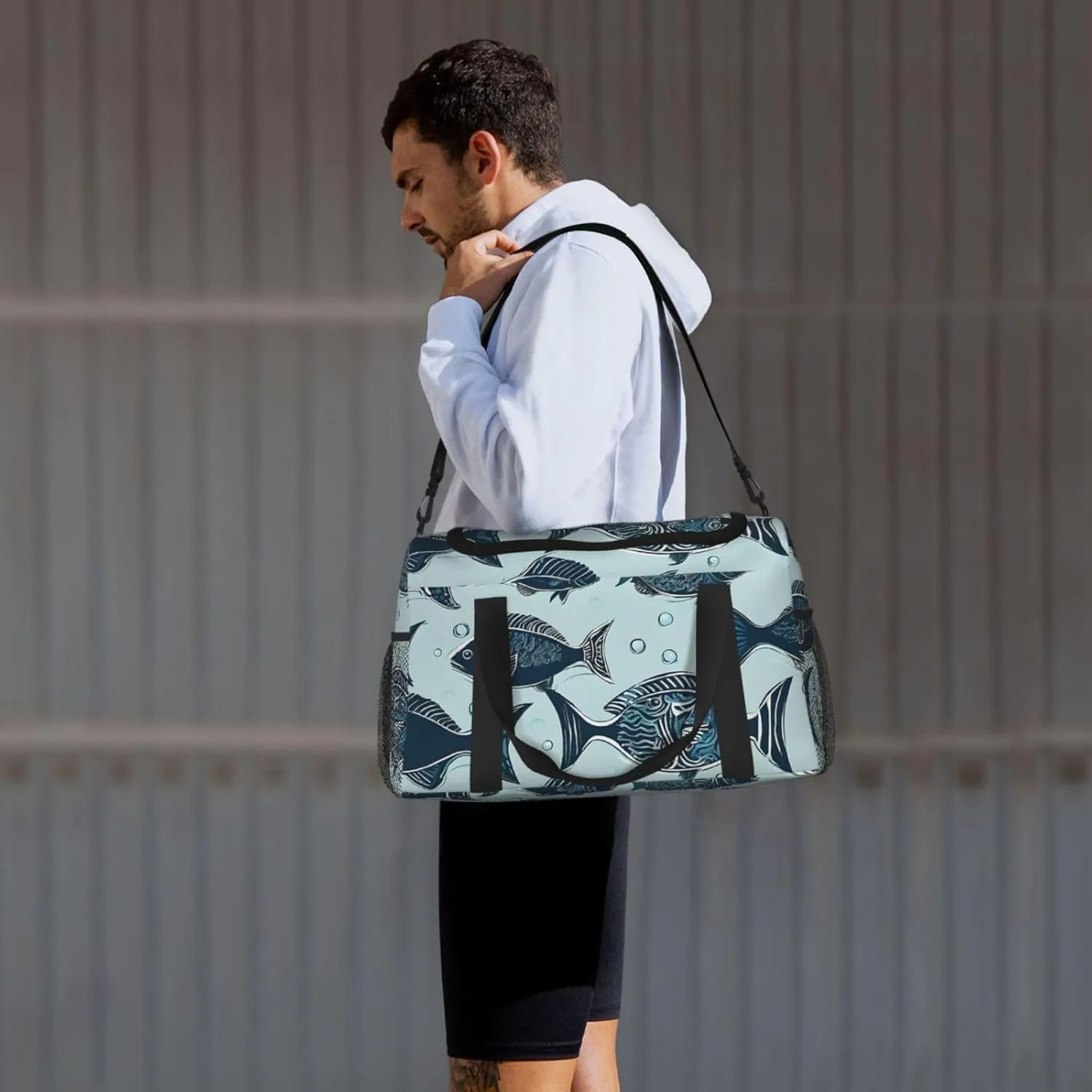 Manatee Animals Calf Durable Portable Crossbody Travel Bag, A Good Companion For Long-Distance Travel