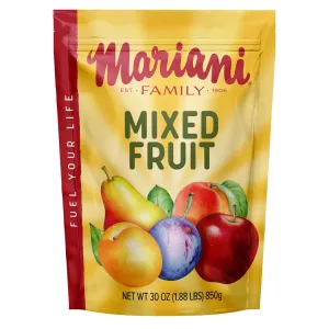 Mariani Mixed Fruit - 30oz Bags - Dried Fruit Mix No Sugar Added - Pears, Plums, Peaches, Apricots, Apples - American Made Quality Dried Fruit Snacks - Perfect for Trail Mix, Salads, Yogurt, Dessert