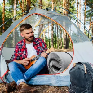 Memory Foam Camping Mattress 63"x26"x4" Perfect for Outdoor Activities, RVs, Guest Rooms, and Dorms; Foldable, Portable, with Water Resistant Zipper Cover, CertiPUR US Certified