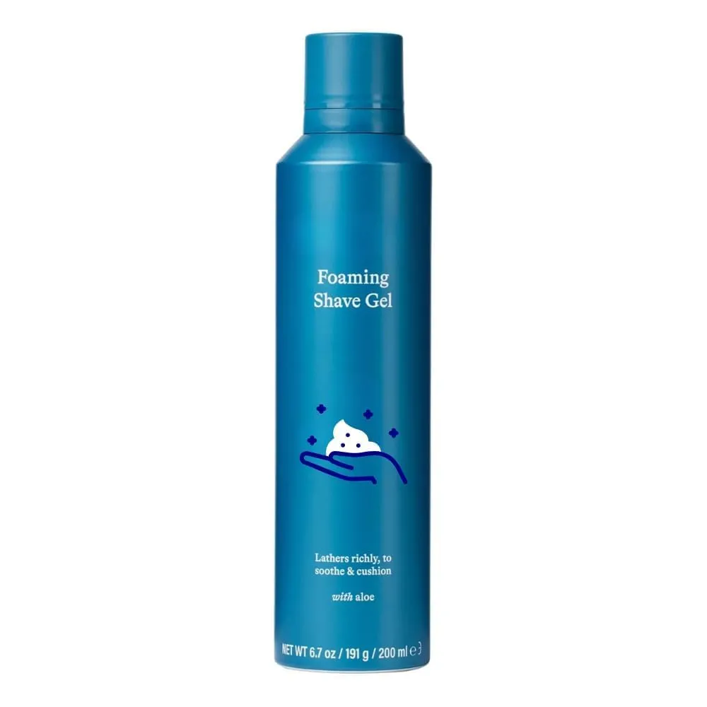 Men' s Foaming Shave Gel with Aloe, 6.7 Oz, (Pack of 1)