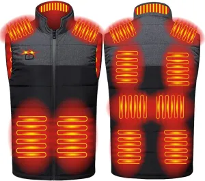 Men Women Lightweight Heated Vest Slim Fit Warm Clothing 11 Heating Zones Warm Heated Clothing with 2 Heating
