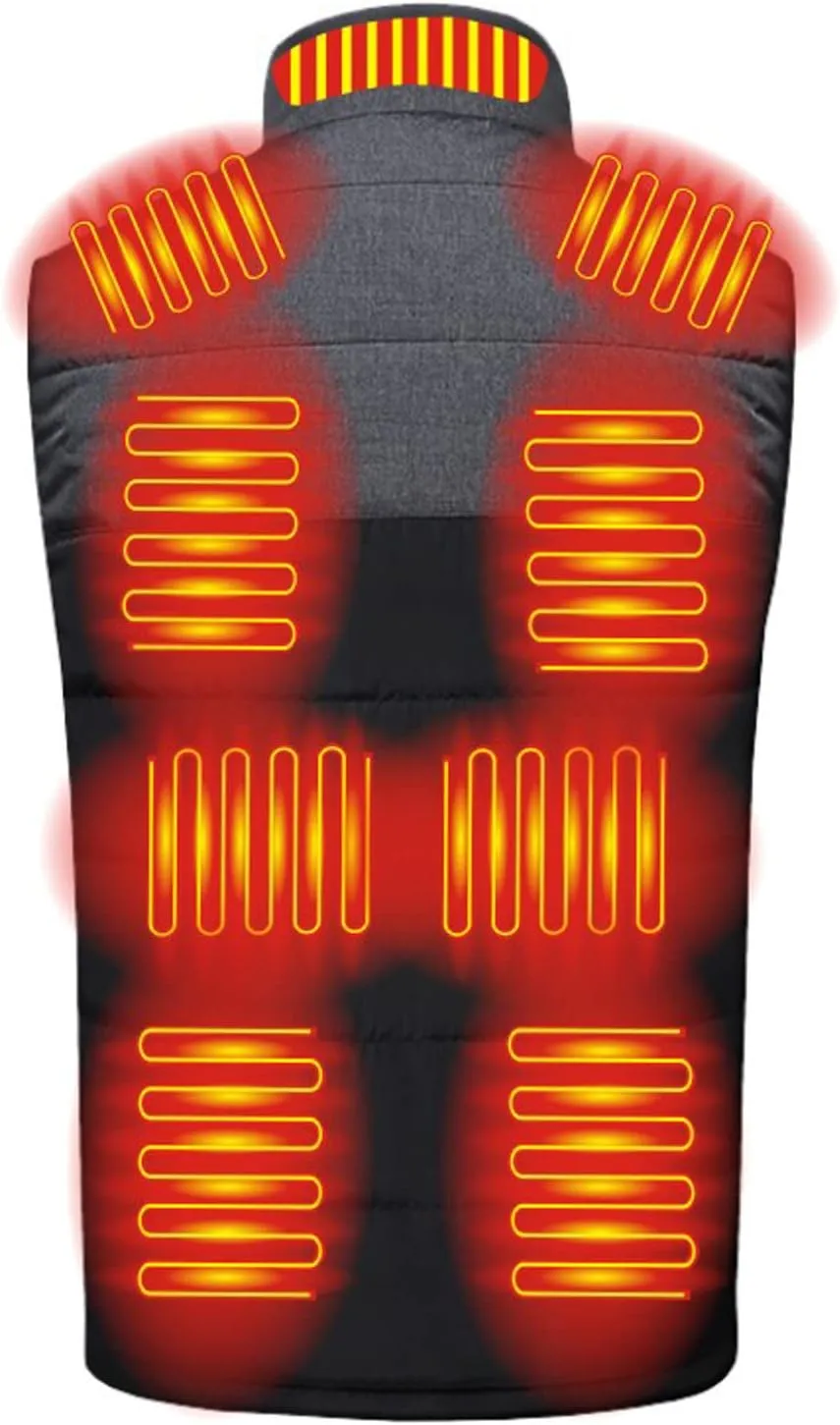 Men Women Lightweight Heated Vest Slim Fit Warm Clothing 11 Heating Zones Warm Heated Clothing with 2 Heating