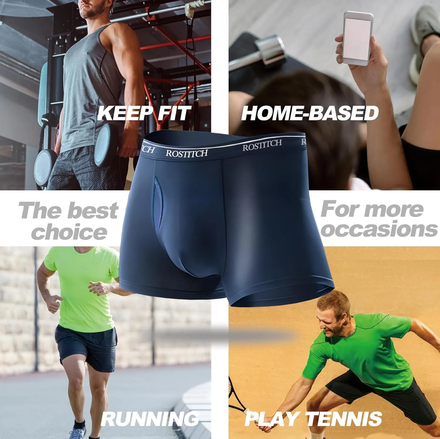 Men's Boxer Briefs, Soft and Breathable Cotton men‘s underwear’with ComfortFlex Waistband, mens underwear S-3Xl