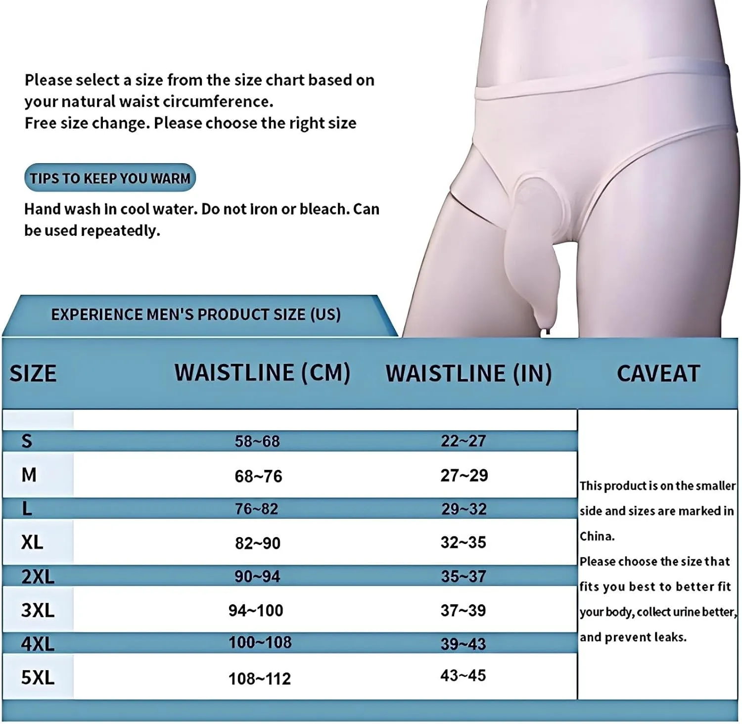 Mens Incontinence Protective Briefs – Includes 3 Urine Bags for Reliable Protection (Large)