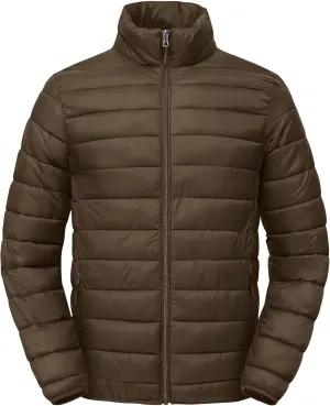 Men's Puffer Jacket Lightweight Warm Winter Coat with Zipper Pockets Insulated Ski Snow Down Jackets