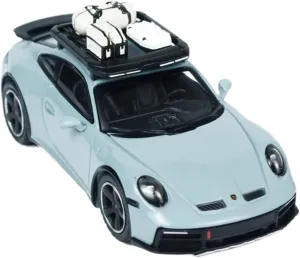 Metal Car Model 1:64 for Porsche Dakar Alloy Mini Vehicle Model Desk Decorations with Luggage Rack Die Cast Vehicles