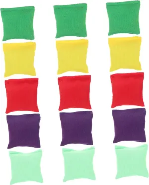 Milisten 15pcs Small Bean Bag Toss Game Interactive for Lightweight Outdoor Fun Teamwork Props of Each Color