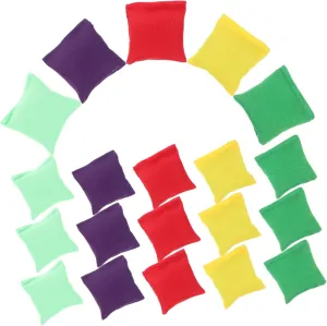 Milisten 20Pcs Small Bean Bags for Tossing Double Leak Bean Bag for Fun Outdoor Game Supplies