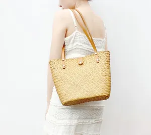 Molodo Straw Purses for Women Sea Grass Straw Tote Bag Chic Bucket Handbag for Beach Summer Travel 2025