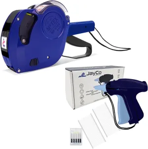 Motex MX-5500 New Version 1 Line 8 Digits Price Tag Gun and JayCo Tagging Gun with 5,000 2 Inch Barbs and 6 Steel Needles Kit (Dark Blue)
