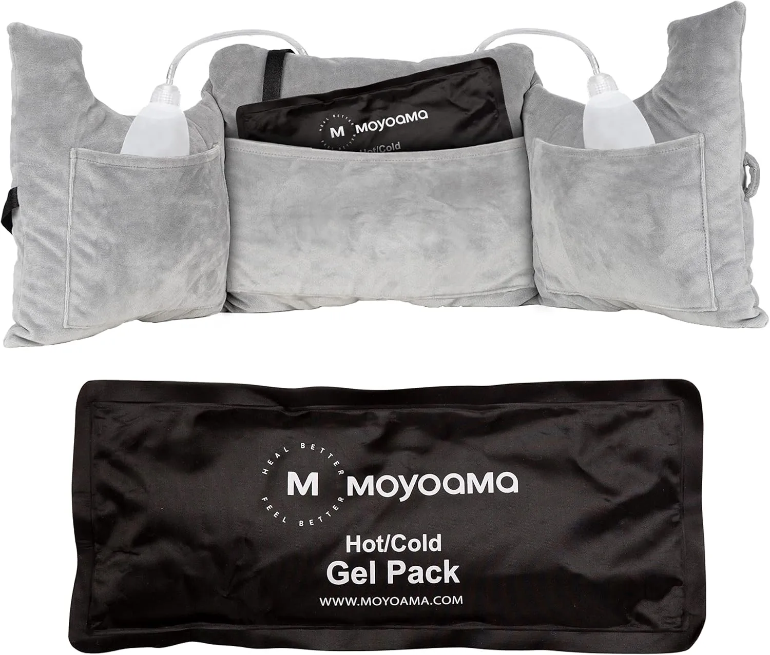 MOYOAMA Post Mastectomy Pillow with Cold Pack - Recovery After Breast Cancer Surgery, Breast Augmentation - Lightweight Post Surgery Pillow with 4 Built-in Pockets to Support Healing