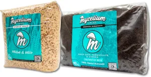 Mycelium Plus Mushroom Growing Kit I CVG Substrate (Coco Coir, Vermiculite, Gypsum) & Millet & Milo Grain I High Yield Proprietary Blend I Mushroom Grow Bag for Starter & Pro Home Growers, 15lbs