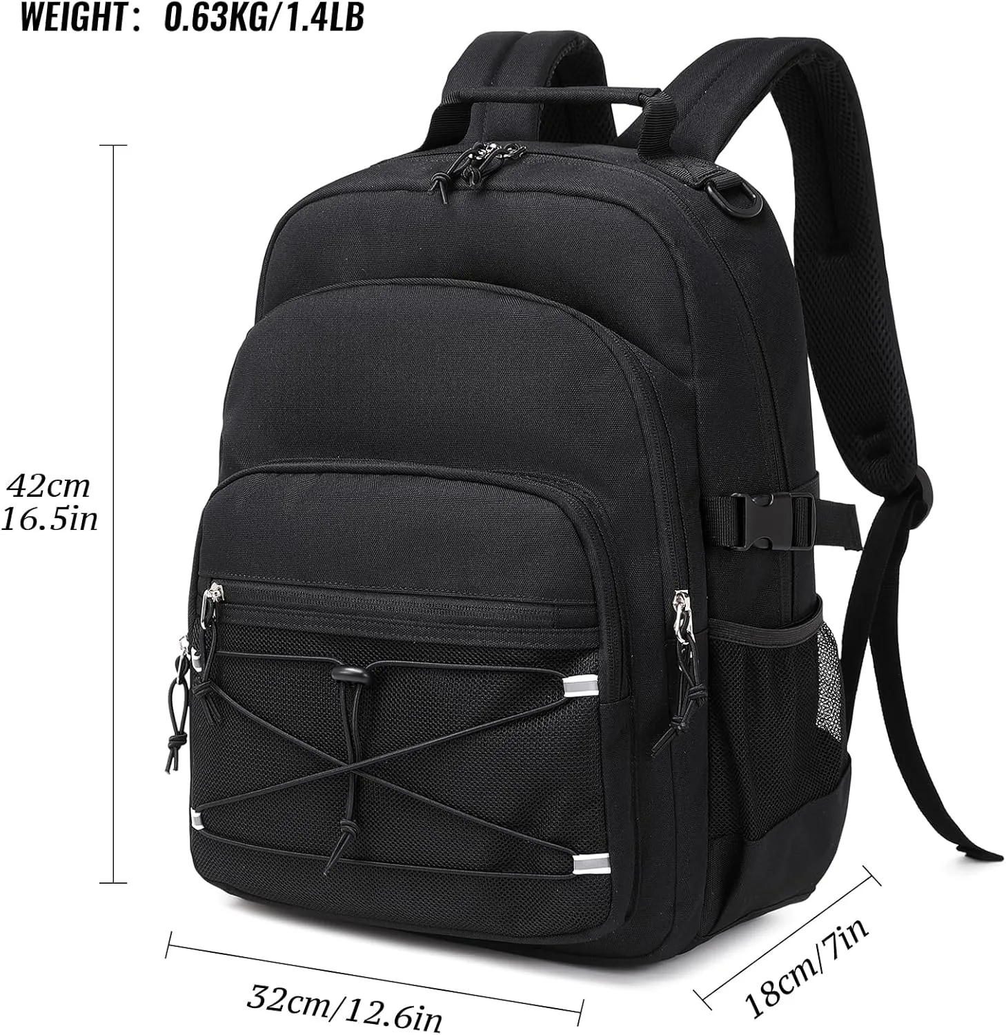 mygreen Stylish and Functional Teen Backpack - The Perfect Companion for Every Adventure Black