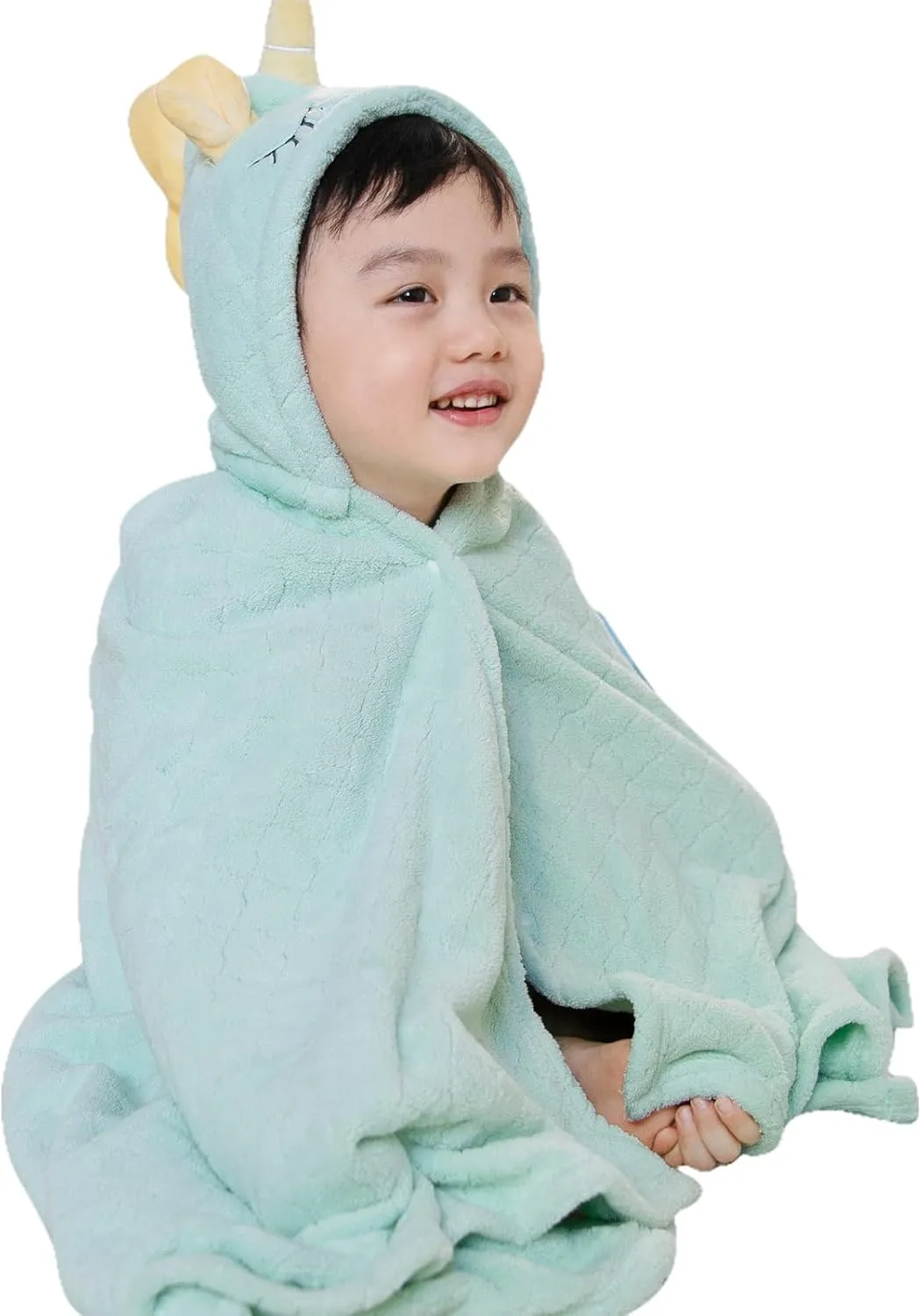 Newborn Hooded, Baby Unicorn Bath Towel, so FTP Lush Fabric, Bath Towel for Girls and Boys (Orange)