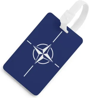 North Atlantic Treaty Organization Flag Luggage Tags for Suitcase Baggage Handbag Travel Bag Identify Travel Baggage Tags with Name Card White-Style-8