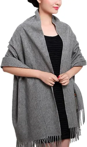 Novawo Wool Shawl Large Thick Pashmina Travel Blanket Scarf Winter Wraps for Women