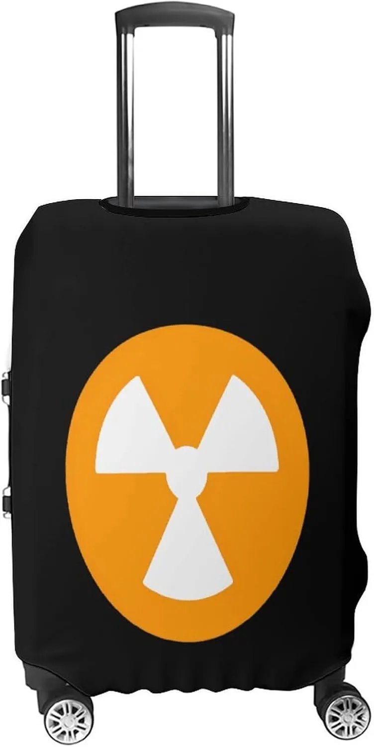 Nuclear Danger Protective Luggage Case Washable Suitcase Cover Travel Bag Protector