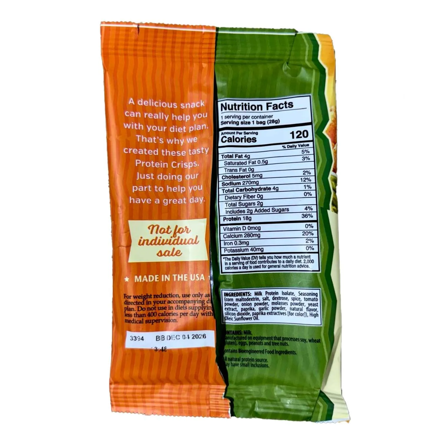 NutriWise Protein Crisps | Barbecue | Healthy Delicious Diet Snack | Gluten Free, Low Fat, Low Sugar, Low Carb | 7 Bags