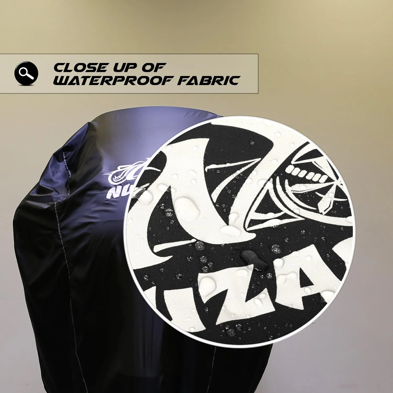 Nuzari Heavy Duty Motorcycle Cover - Motorcycle Covers Waterproof Outdoor Storage - Motorcycle Cover Waterproof Outdoor - Dirt Bike Covers (Black, XX-Large)