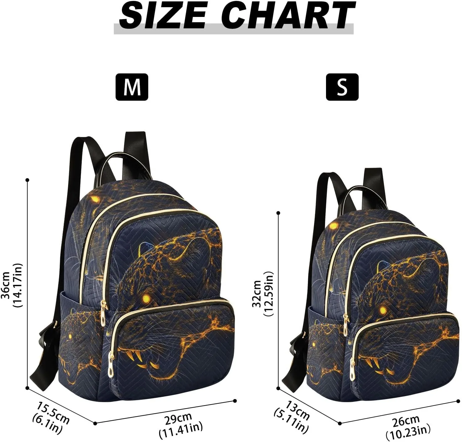 ODAWA Leopard Dark Navy Purse Backpack Small Quilted Backpack Purse for Women