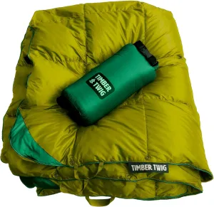 Outdoor, Travel, and Camping Puffy Down Blanket - Its Packable, Lightweight, and Warm - Spring Green