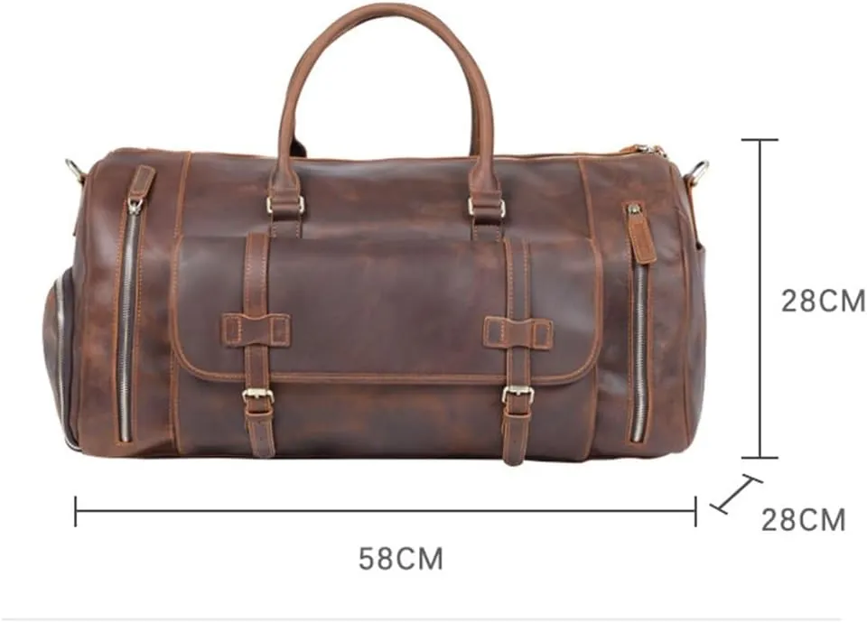 Oversized Capacity Travel Bag Men's Vintage Hand Luggage Bag