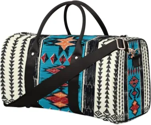 Pardick Aztec Boho Travel Duffel Bag, Sports Tote Gym Bag Weekender Bag Workout Bag Carry on Luggage Handle Bag Overnight Shoulder Bag for Women Men