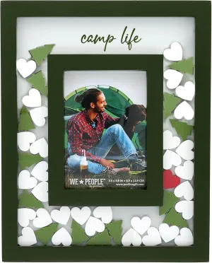 Pavilion Gift Company - Camp Life - 8" x 10" Loose Icon Photo Picture Frame Camp Camping Cabin RV Outdoors Forest Woodsy Pine Tree Home Decor