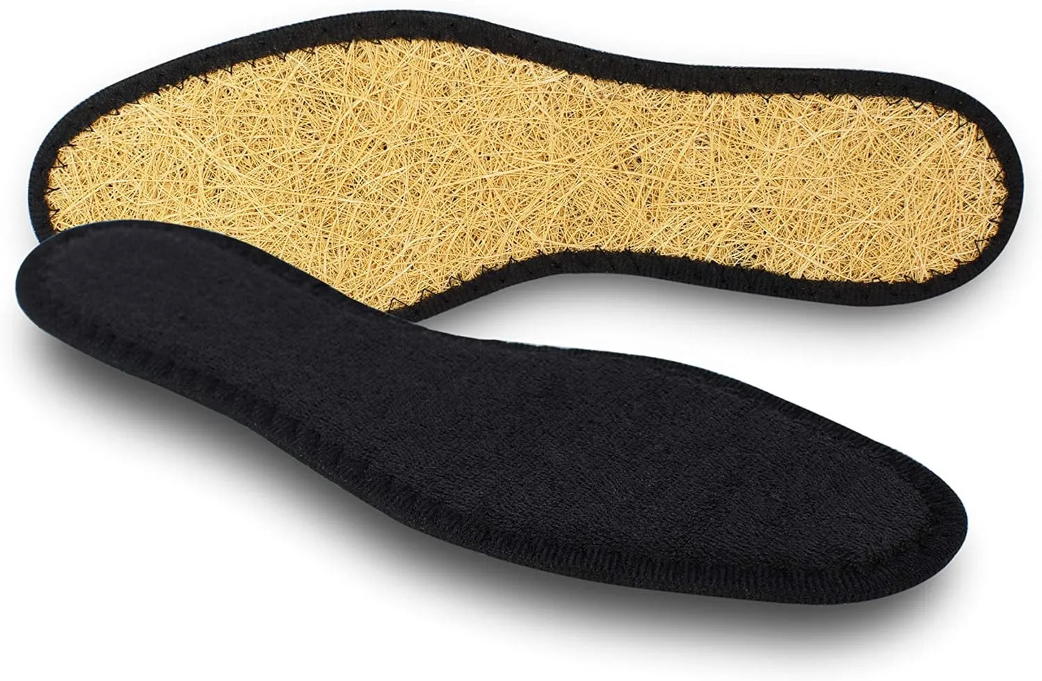 Pedag 2806 Washable Deo-Fresh Insoles with Natural Cotton Terry and Sisal Fibers, Black, Women's 9