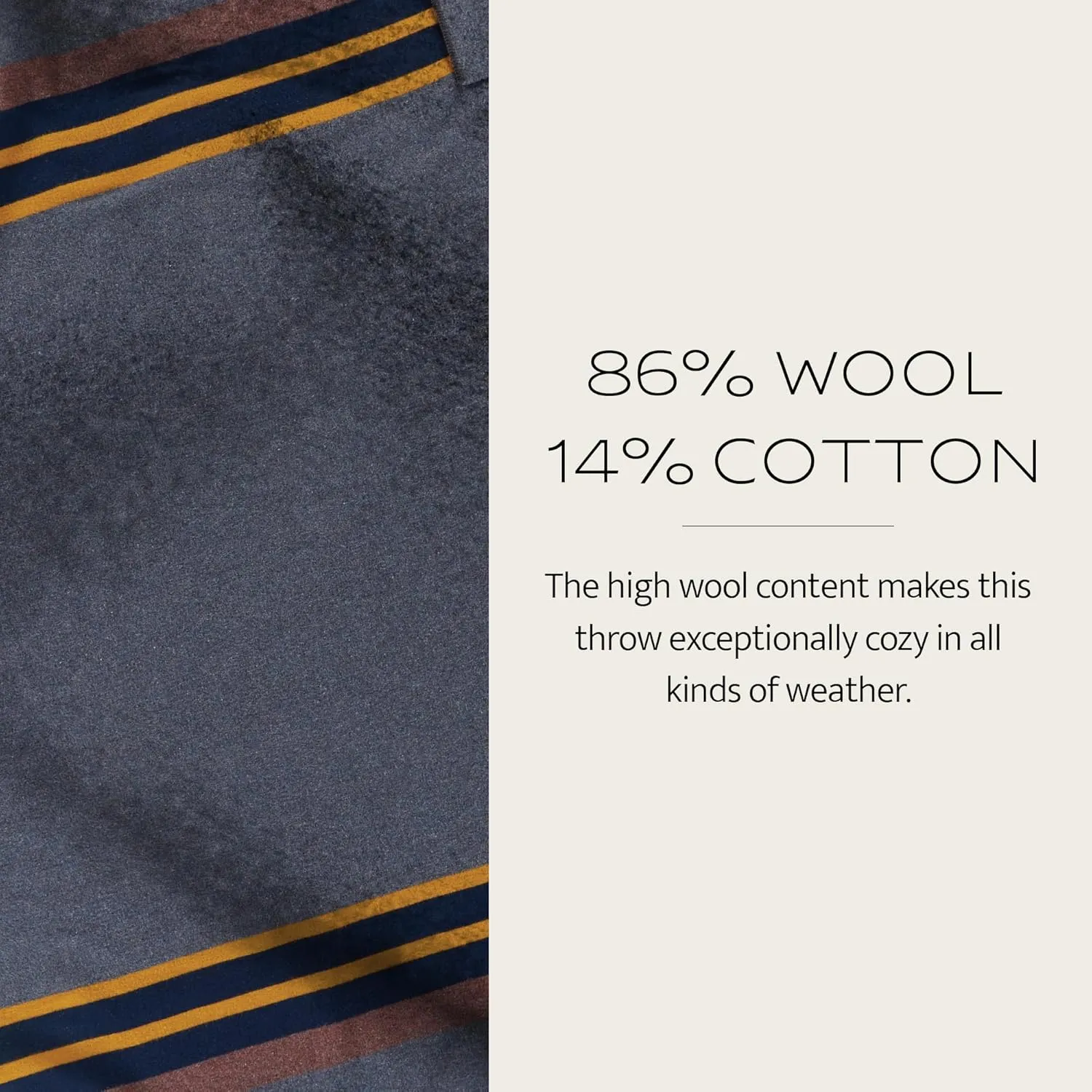 Pendleton Yakima Camp Blanket Twin 66" x 84" - Wool Cotton, Lightweight, Large, Dry Clean, Soft and Durable Throw for Home, Travel, RV, Picnic - Mineral Umber