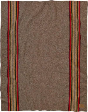 Pendleton Yakima Throw 54" x 66" - Wool Cotton, Lightweight, Soft and Durable Wool Throw for Home and Travel - Mineral Umber