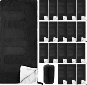 Peryiter 20 Pack Sleeping Bags for Adults Homeless People Cold Weather Bulk Sleeping Bag Compression Bag Lightweight Compact Backpacking Sleeping Bag for Camping Hiking Travel Outdoor