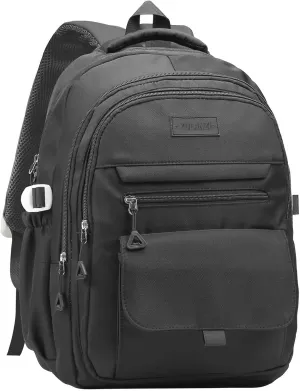 Phaoullzon Teen Girls School Backpack for Boys, College Aesthetic Laptop Bookbag for Women,Black
