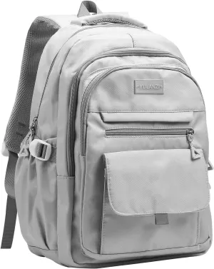 Phaoullzon Teen Girls School Backpack for Boys, College Aesthetic Laptop Bookbag for Women,Grey