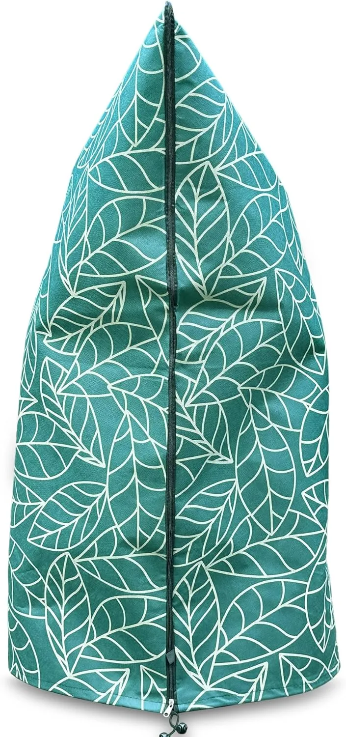Plant Covers Freeze Protection 32"x47" in 2 Pack | Green Winter Frost Blankets for Outdoor Plants | Reusable Garden Cover Bags with Zipper Drawstring | Cold Weather Shrub Protection Cloth