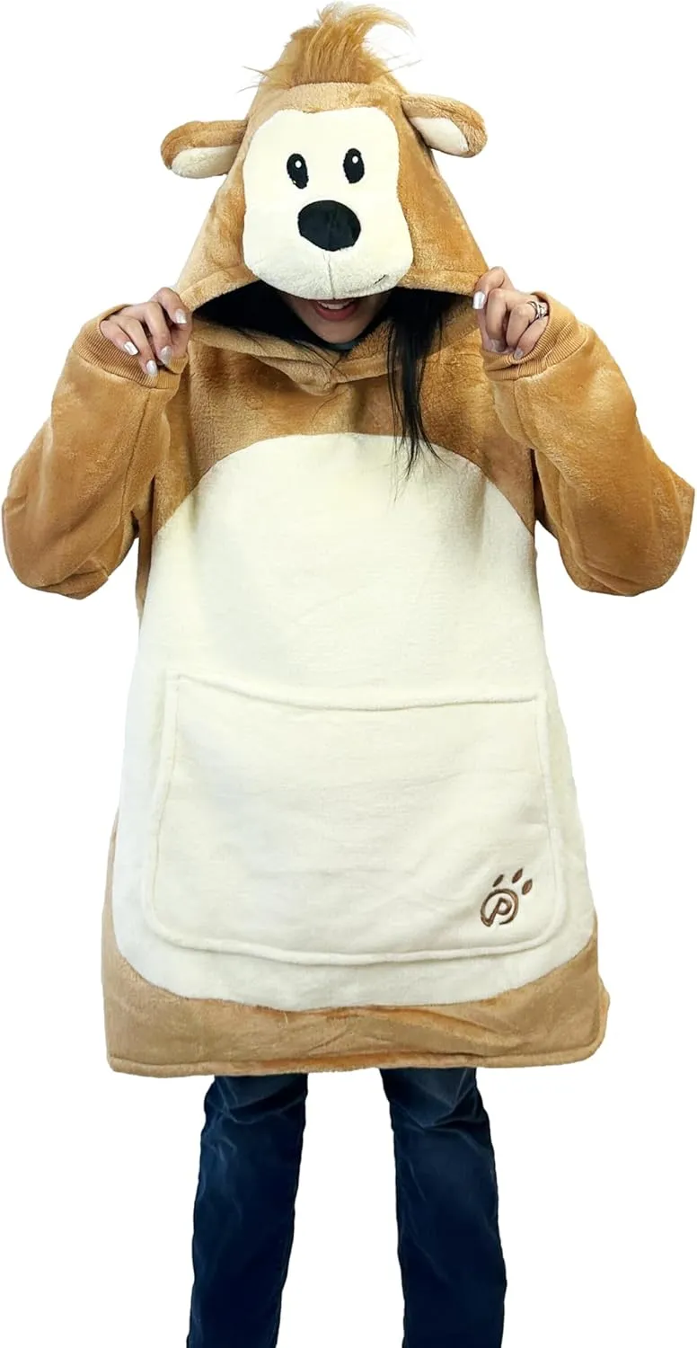 Plushible Wearable Blanket Hoodie - Cozy Blanket Hoodie Snuggies for Adults with Front Pocket, Ideal Presents for Birthdays