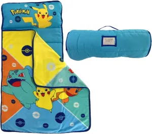Pokemon Anime 24"(W) X 45"(L) Soft Toddler Nap Mat with Pillow and Blanket Perfect for Preschool, Daycare, and Travel (100% Official Licensed Product)