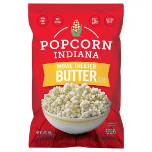 Popcorn Indiana Movie Theater Butter – Rich Butter Movie Theater Popcorn, Authentic & Gourmet Flavor, Gluten Free, 5.5 Oz (6 Pack)