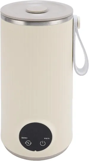Portable Bottle Warmer & Mixer, Baby Portable Warmer Fast Even Heating, Multifunctional Cordless Travel Bottle Warmering for Outdoor coffee tea shakes