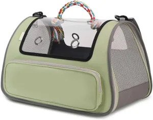 Portable Diagonal Span Large Capacity Ventilated Breathable Stress Resistant Dog and Dog Super Big pet Bag (Green)