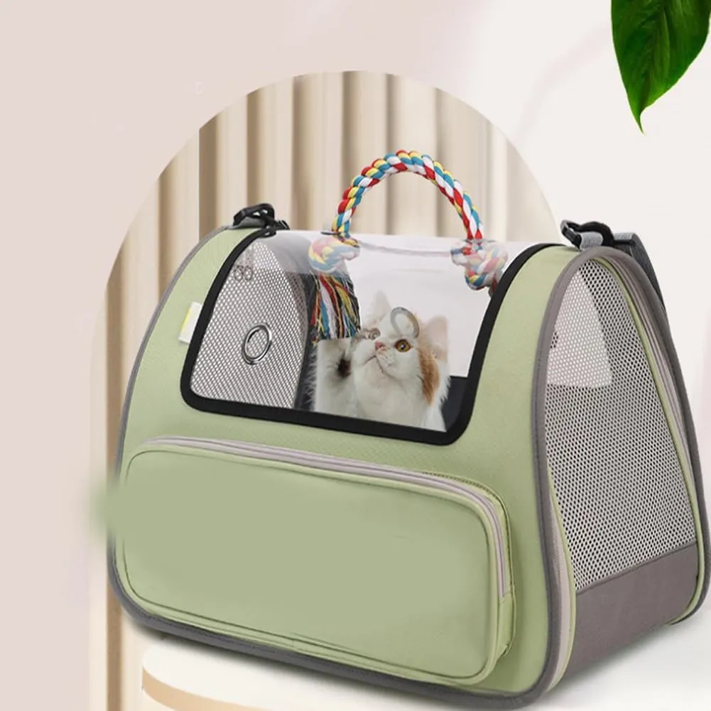 Portable Diagonal Span Large Capacity Ventilated Breathable Stress Resistant Dog and Dog Super Big pet Bag (Green)
