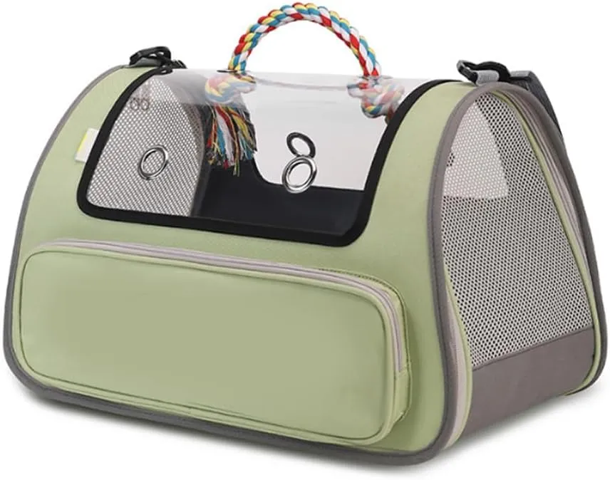 Portable Diagonal Span Large Capacity Ventilated Breathable Stress Resistant Dog and Dog Super Big pet Bag (Green)