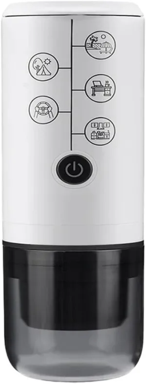 Portable Electric Coffee, 3 In 1 Portable Espresso Machine For Powder Capsule Coffee Bag And Ground Coffee, Suitable For Car, Home, Camping Machine ,for Camping, Travel, RV, Hiking, Office(WHITE Packa
