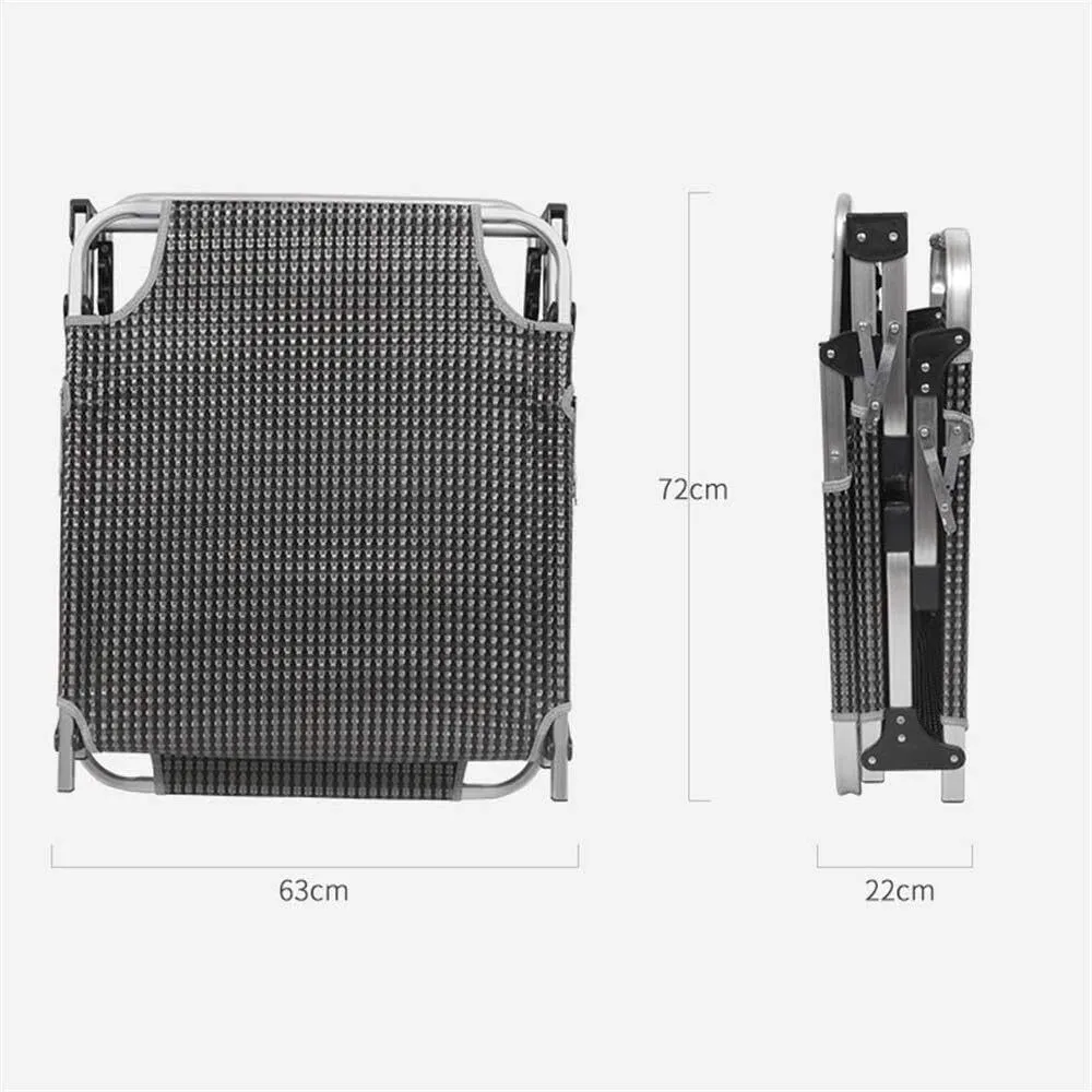 Portable Folding Camping Cot, Outdoor Bed for Adults, Office Nap & Beach Lounger, 189x63x35cm (Grey)