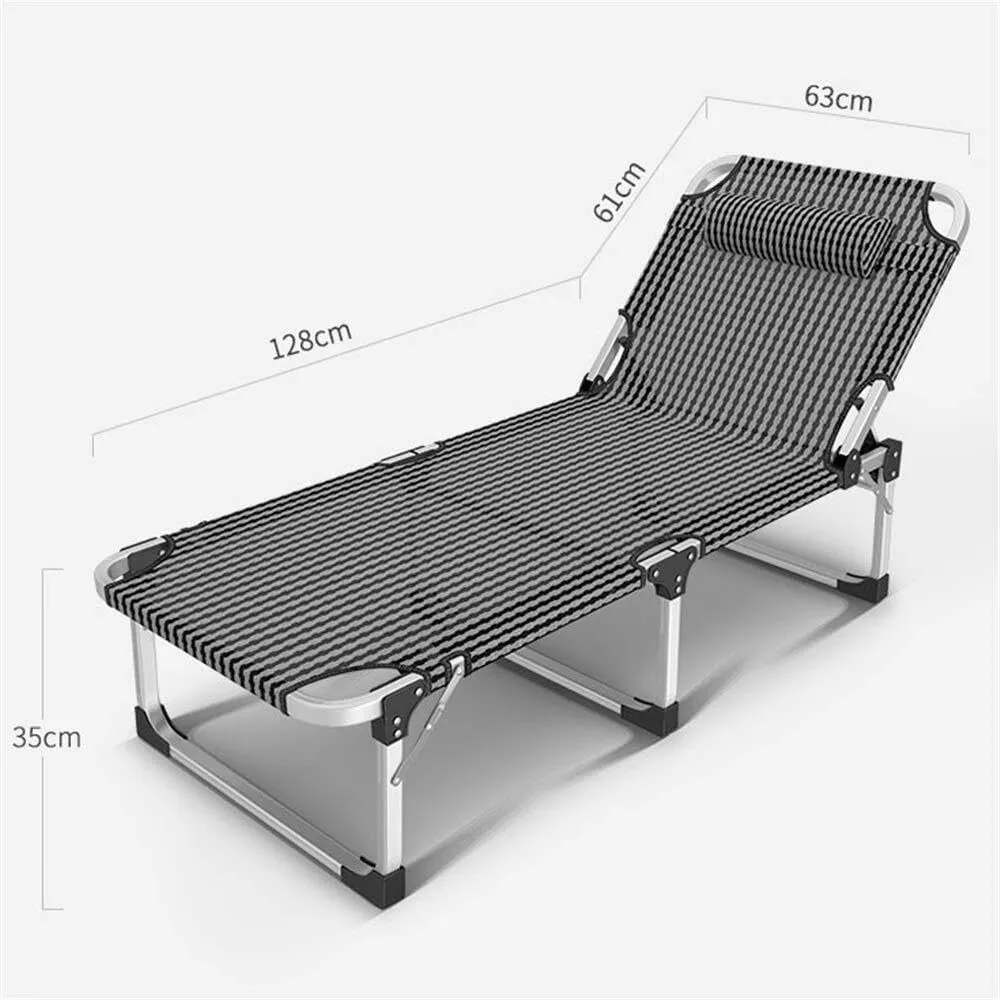 Portable Folding Camping Cot, Outdoor Bed for Adults, Office Nap & Beach Lounger, 189x63x35cm (Grey)