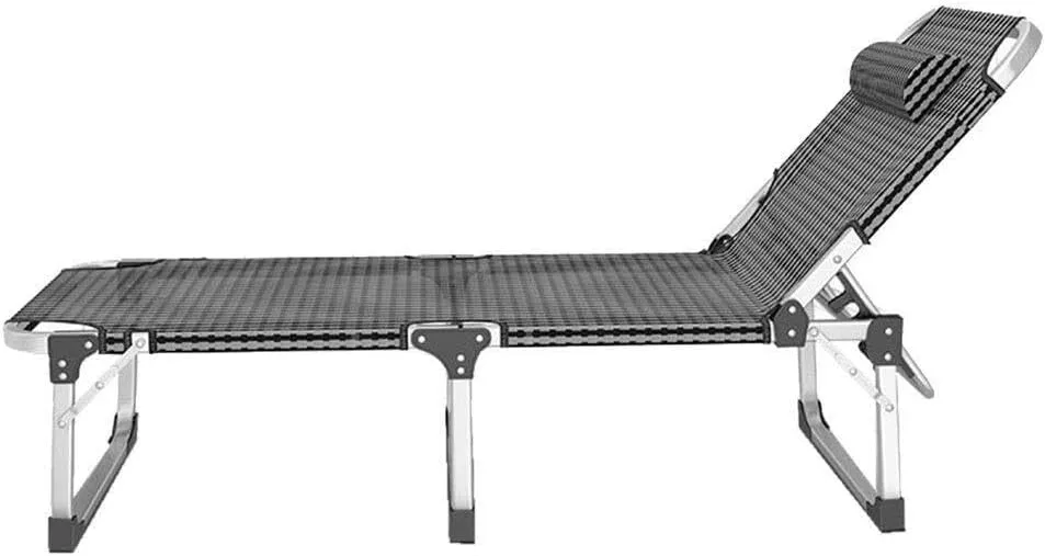 Portable Folding Camping Cot, Outdoor Bed for Adults, Office Nap & Beach Lounger, 189x63x35cm (Grey)