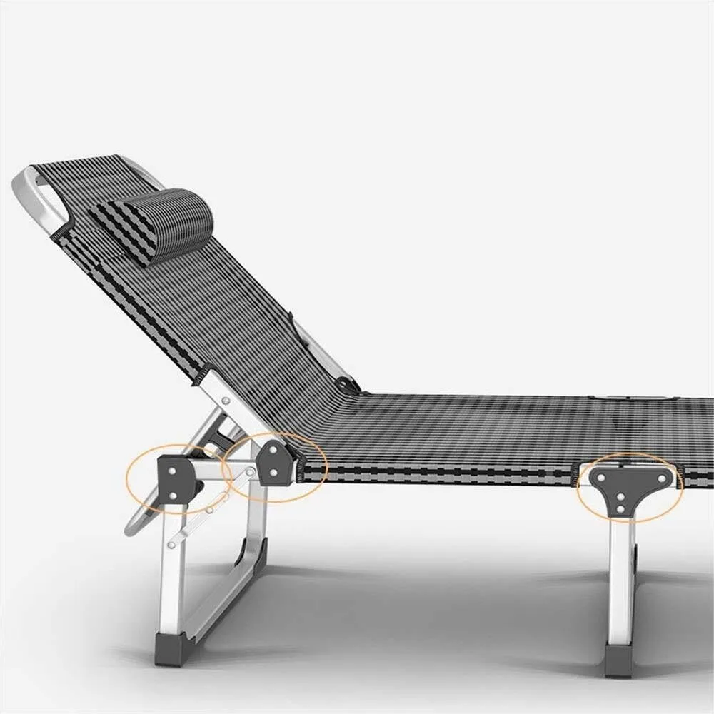 Portable Folding Camping Cot, Outdoor Bed for Adults, Office Nap & Beach Lounger, 189x63x35cm (Grey)